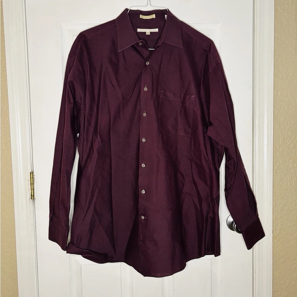 Perry Ellis Deep Burgundy Dress Shirt